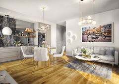 Architektonische Visualisierung des Innenraums